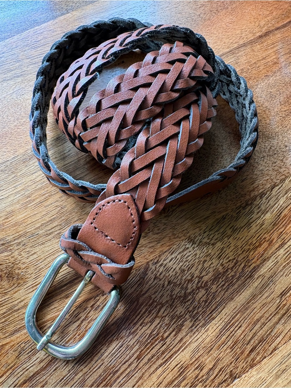 Argentina Capezio Genuine Leather Braided Belt 39"x 1", Sz ML